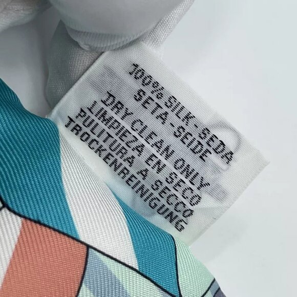 Authentic HERMES Twilly Buckle Design Scarf Blue Silk - Picture 6 of 16